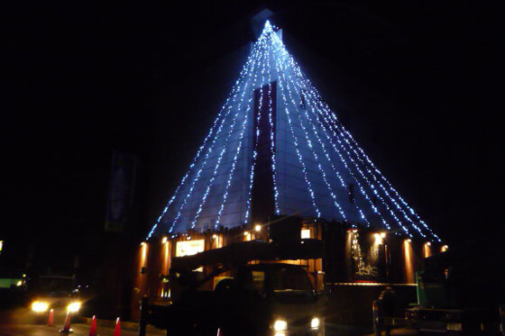 LEDイルミネーション　飲食店　焼肉店　群馬県渋川市